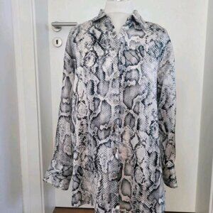 ZARA BLOUSE WHITE BLACK PYTHON NEW WITH LABEL 9319/857